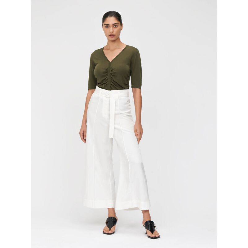 Veronika Maine V-Neck Ruched Knit image number 2